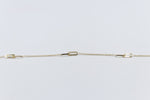 9ct Gold Trace link with paper clip pendents bracelet HHY454/41