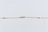 9ct Gold Trace link with paper clip pendents bracelet HHY454/41