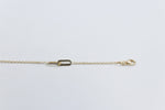 9ct Gold Trace link with paper clip pendents bracelet HHY454/41