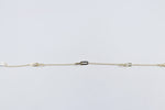 9ct Gold Trace link with paper clip pendents bracelet HHY454/41