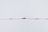 9ct Gold Trace link with paper clip pendents bracelet HHY454/41
