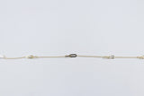 9ct Gold Trace link with paper clip pendents bracelet HHY454/41