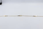 9ct Gold Trace link with paper clip pendents bracelet HHY454/41