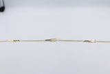 9ct Gold Trace link with paper clip pendents bracelet HHY454/41