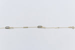 9ct Gold Trace link with paper clip pendents bracelet HHY332/11