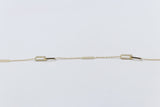 9ct Gold Trace link with paper clip pendents bracelet HHY332/11