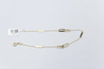 9ct Gold Trace link with paper clip pendents bracelet HHY332/11