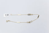 9ct Gold Trace link with paper clip pendents bracelet HHY332/11