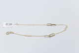 9ct Gold Trace link with paper clip pendents bracelet HHY332/11