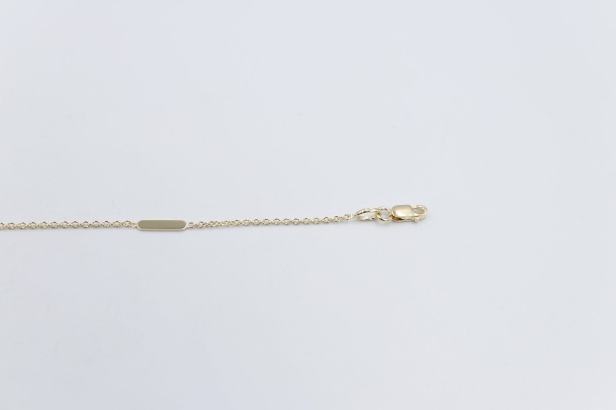 9ct Gold Fine curb Link with solid elongated Bars Bracelet HHY315/41