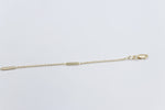 9ct Gold Fine curb Link with solid elongated Bars Bracelet HHY315/41