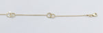 9ct Gold Trace link with round shape pendents  bracelet HHY155/41