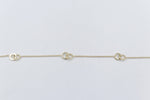 9ct Gold Trace link with round shape pendents  bracelet HHY155/41