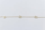9ct Gold Trace link with round shape pendents  bracelet HHY155/41