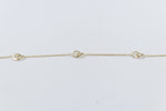 9ct Gold Trace link with round shape pendents  bracelet HHY155/41