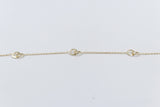 9ct Gold Trace link with round shape pendents  bracelet HHY155/41