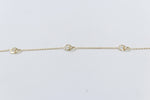 9ct Gold Trace link with round shape pendents  bracelet HHY155/41