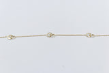 9ct Gold Trace link with round shape pendents  bracelet HHY155/41