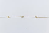 9ct Gold Trace link with round shape pendents  bracelet HHY155/41