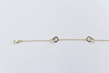 9ct Gold Trace link with sqaures  bracelet HHY153/41