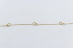 9ct Gold Trace link with sqaures  bracelet HHY153/41