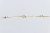 9ct Gold Trace link with sqaures  bracelet HHY153/41