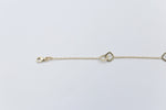 9ct Gold Trace link with sqaures  bracelet HHY153/41