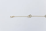 9ct Gold Trace link with sqaures  bracelet HHY153/41