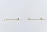 9ct Gold Trace link with sqaures  bracelet HHY153/41