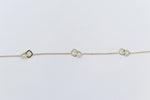 9ct Gold Trace link with sqaures  bracelet HHY153/41