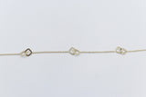9ct Gold Trace link with sqaures  bracelet HHY153/41