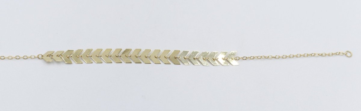 9ct Gold Trace link with arrows bracelet HHX802/11