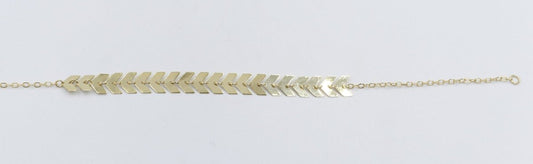 9ct Gold Trace link with arrows bracelet HHX802/11
