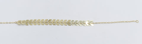 9ct Gold Trace link with arrows bracelet HHX802/11