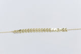 9ct Gold Trace link with arrows bracelet HHX802/11