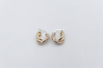 9ct Gold 3 tone crossover Earrings 10OBC698/9900