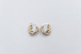 9ct Gold 3 tone crossover Earrings 10OBC698/9900