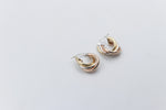 9ct Gold 3 tone crossover Earrings 10OBC698/9900