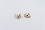 9ct Gold 3 tone crossover Earrings 10OBC698/9900