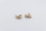 9ct Gold 3 tone crossover Earrings 10OBC698/9900