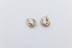 9ct Gold 3 tone crossover Earrings 10OBC698/9900
