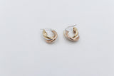 9ct Gold 3 tone crossover Earrings 10OBC698/9900