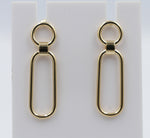 9ct Gold Paper clip design Drop Earrings 60HP888/8
