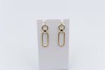 9ct Gold Paper clip design Drop Earrings 60HP888/8