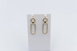 9ct Gold Paper clip design Drop Earrings 60HP888/8