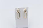 9ct Gold Paper clip design Drop Earrings 60HP888/8