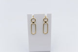 9ct Gold Paper clip design Drop Earrings 60HP888/8