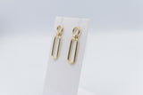9ct Gold Paper clip design Drop Earrings 60HP888/8