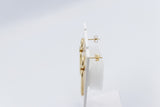 9ct Gold Paper clip design Drop Earrings 60HP888/8
