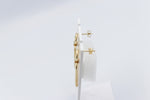 9ct Gold Paper clip design Drop Earrings 60HP888/8